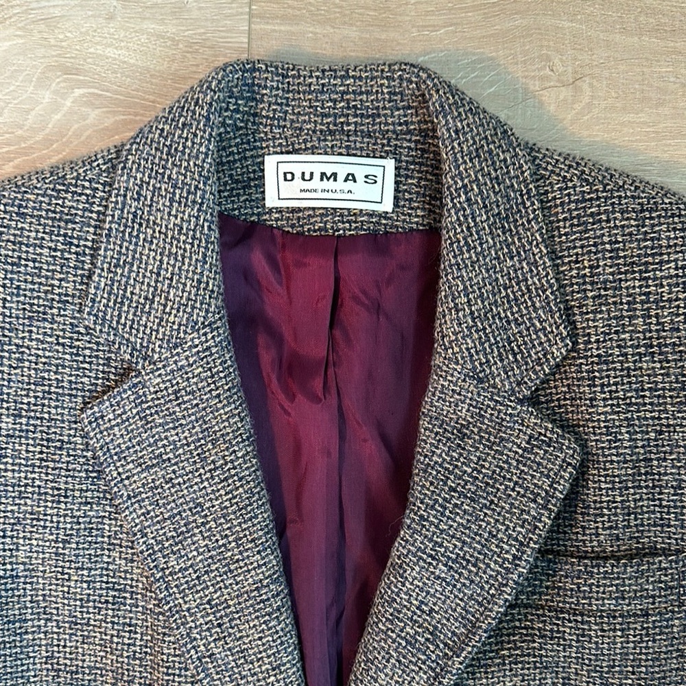 Vintage Blazer - tan, Navy Blue thread - Picture 2 of 8